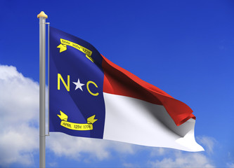 North Carolina flag (include clipping path)