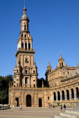 Fototapeta na wymiar Tower of Plaza de Espana