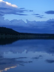 lake mary blue dusk reflections flagstaff, az