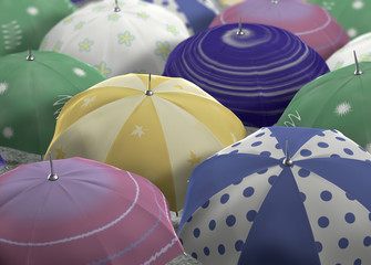 Colorful umbrelas