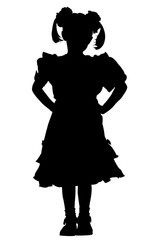 kleines mädchen silhouette