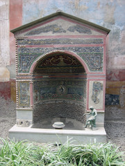 Ancient Roman Residential Shrine in Pompei