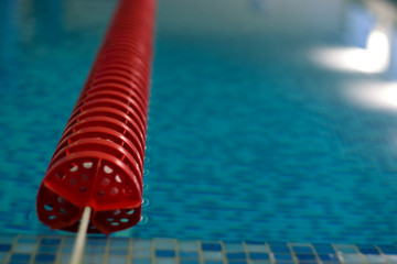 swimming pool with red line