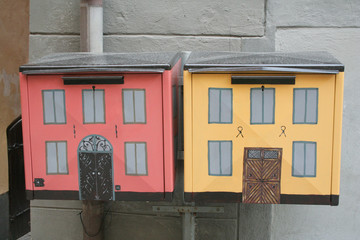 Naklejka premium Stockholmer Briefkästen