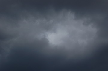 Dark thunderous clouds