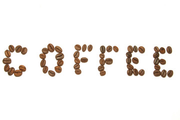 coffee beans as an inscription