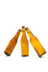 Bootles of beer isolated on white