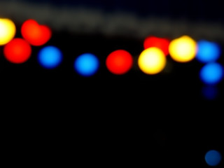 blurred lights yellow blue red