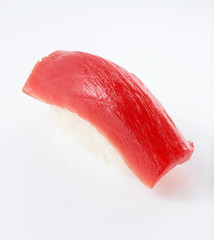 Isolated Japanese food sushi on white background