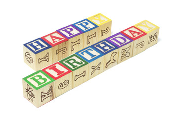 Alphabet Blocks - Happy Birthday