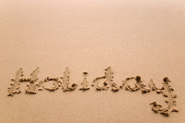 Holiday in sand horizontal