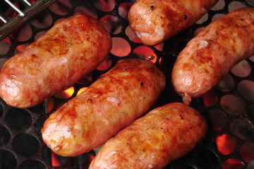 barbecue grilled bratwurst
