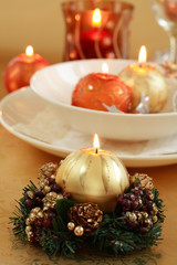 Christmas table setting 
