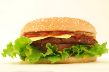 Huge delicious hamburger