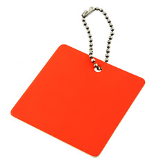 blank red price tag