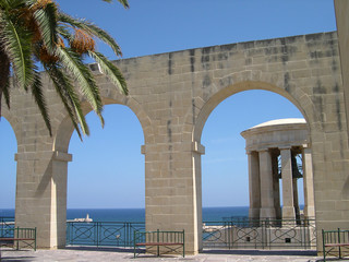 View of harbour from garden