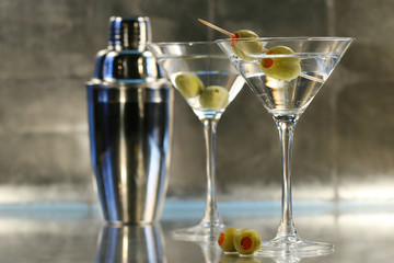 Martinis with shaker