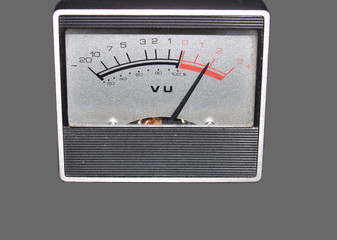 V U Meter on reel to reel recorder