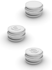 Pile of 3D coins