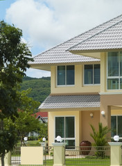 Detail of villa with two floors