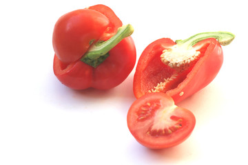 capsicum with tomato
