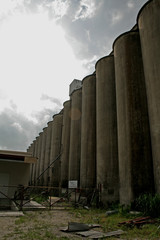 Grain Silos on Cloudy day - Texas