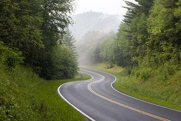 Curvy Mountain Road.