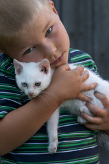 boy and his pet