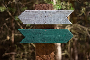 empty direction signs