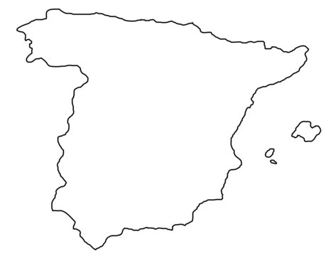 Fond de carte Espagne contour