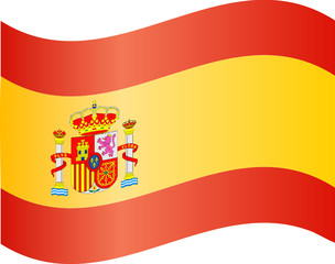 Drapeau espagnol flottant