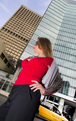 fashion model in city
