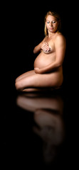 Naklejka premium Sensual pregnant woman, 