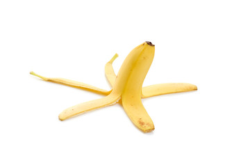 Banana peel isolated on white © Ljupco Smokovski
