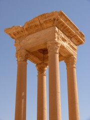 Ancient columns, archaeological site, Palmyra, Syria