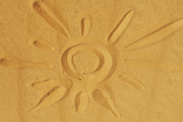 Fototapeta na wymiar Słońce na piasku