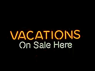 Neon Vacation sign