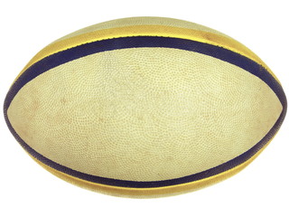 ballon de rugby entier sur fond blanc