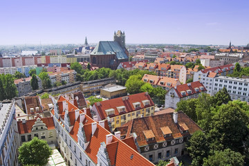 Szczecin Aerial View - obrazy, fototapety, plakaty