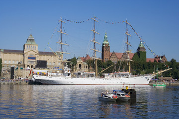 Tall Ship in City of Szczecin in Poland