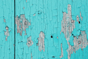 Old wooden planks with cracked paint