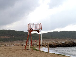 watchtower on the beach