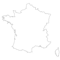 Fond de carte France contour