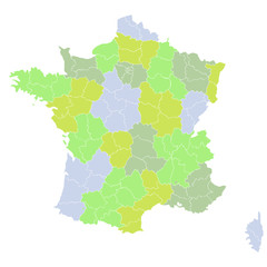 Fond de carte Régions françaises