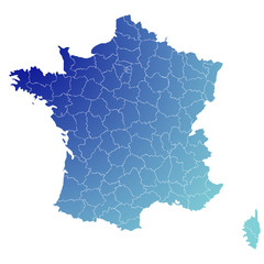 Fond de carte Départements français