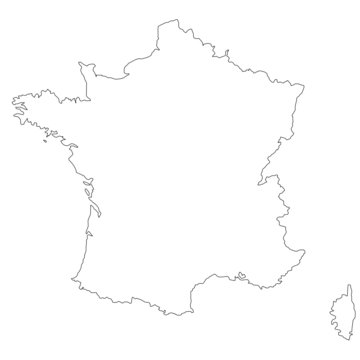 Fond de carte France contour