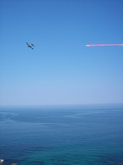 plane over the sea, 