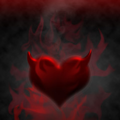 heart and flames