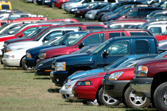 Group of parked cars