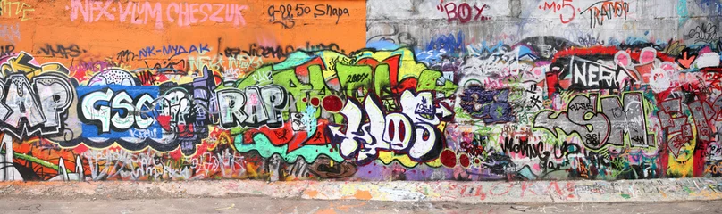 Abwaschbare Fototapete Graffiti Wand mit Graffiti
